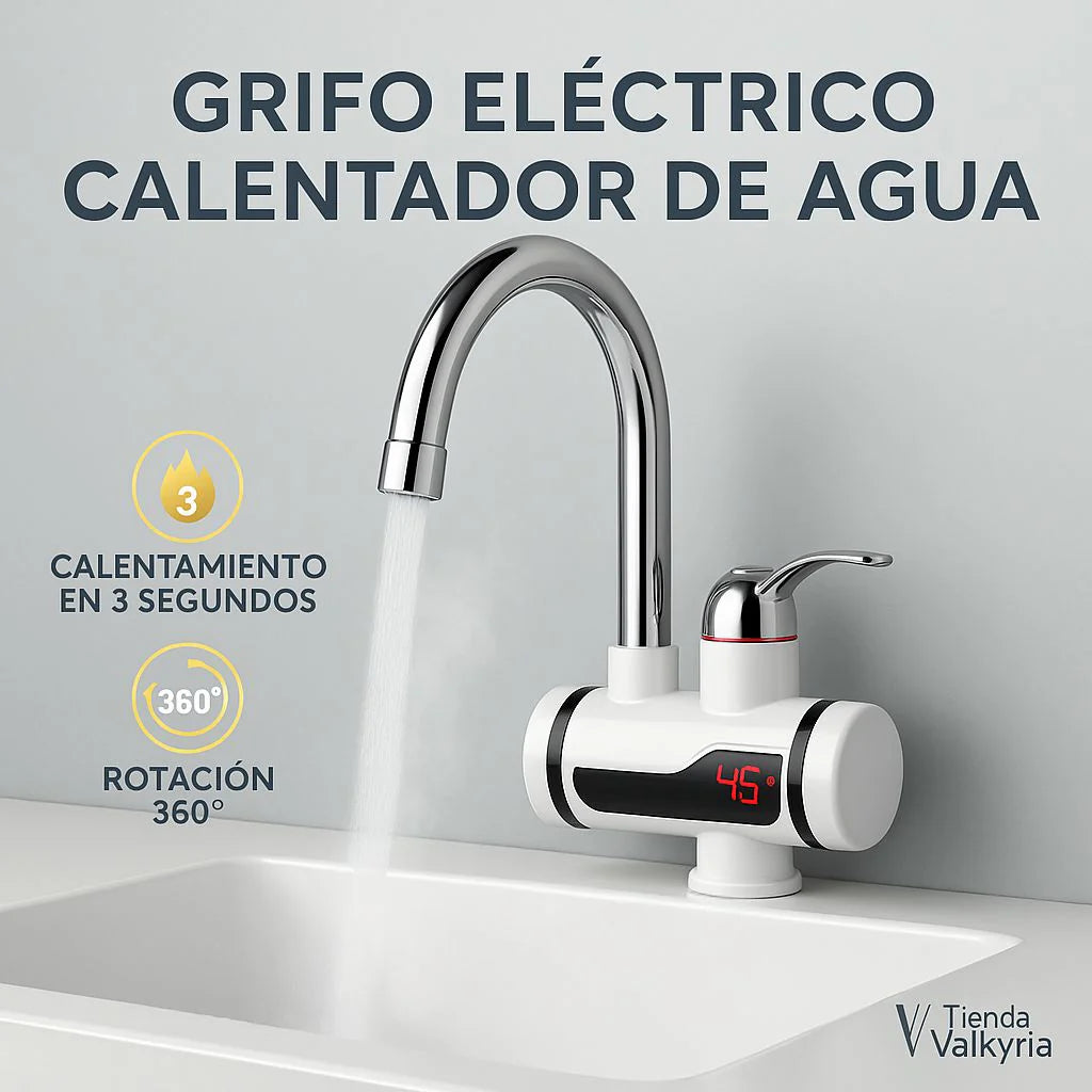 LUXDOZ™.Grifo eléctrico con mezclador de ducha de mano